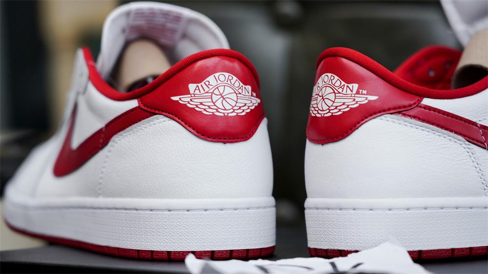 PK GOD Jordan 1 Retro LowWhite Varsity Red RETAIL MATERIALS READY TO SHIP